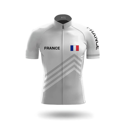 France White Men's Short Sleeve Cycling Kit