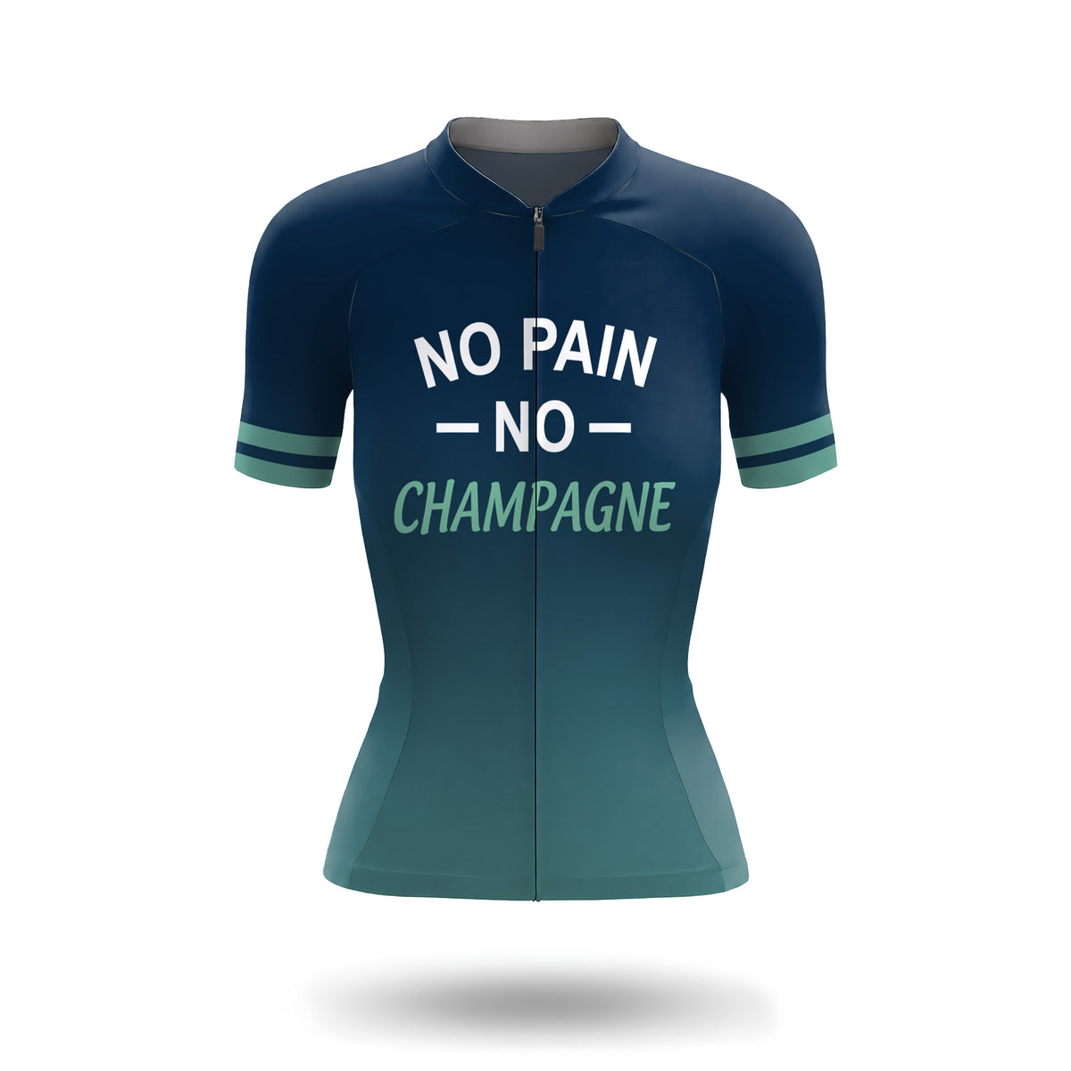 Radsport-Set mit kurzen Ärmeln für Damen „No Pain No Champagne“