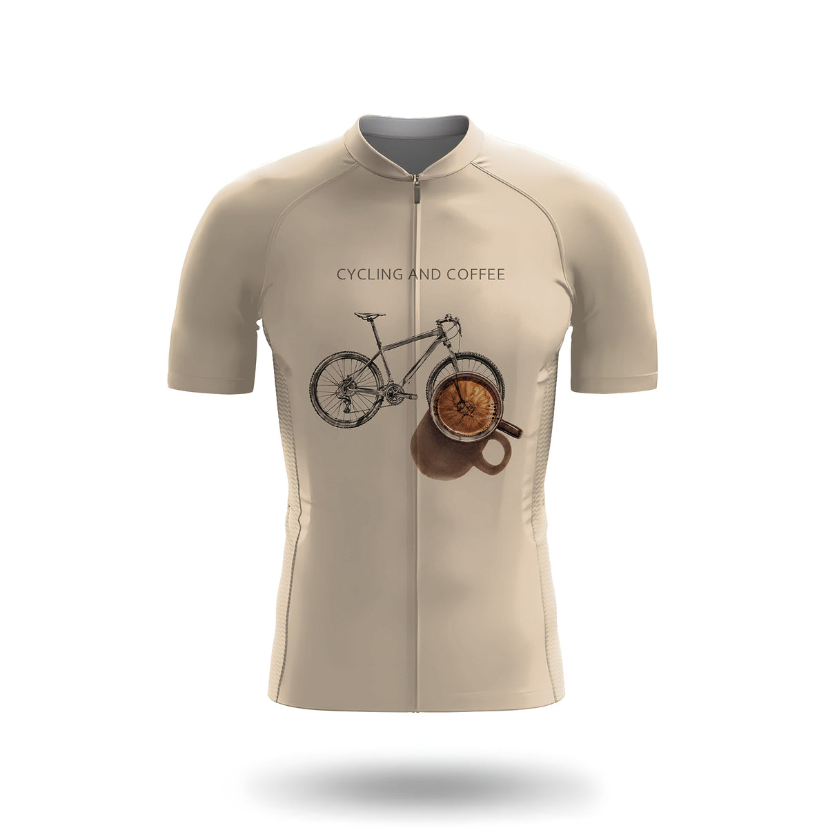 Conjunto de ciclismo de manga corta para hombre «Ciclismo y café»