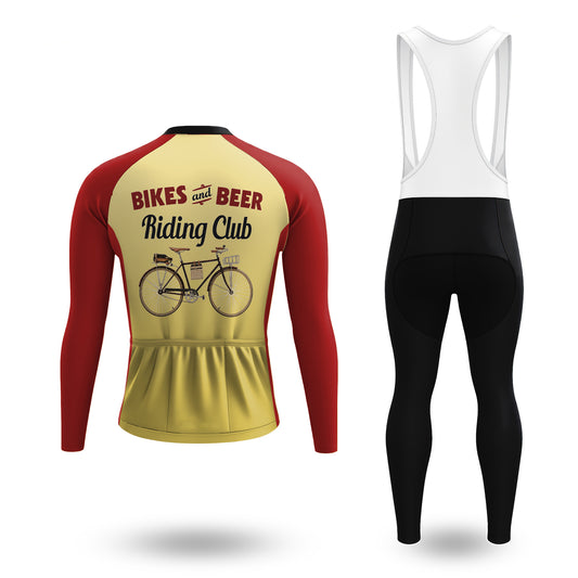 Completo da ciclismo da uomo a maniche lunghe vintage del Retro Beer Riding Club