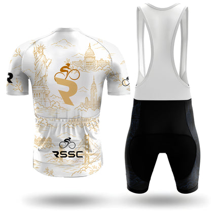 Kurzarm-Radtrikot für Herren „Belgium White“