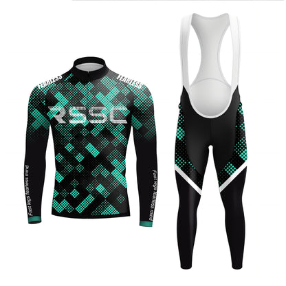 Fearless Green Men's Long Sleeve Cycling Kit