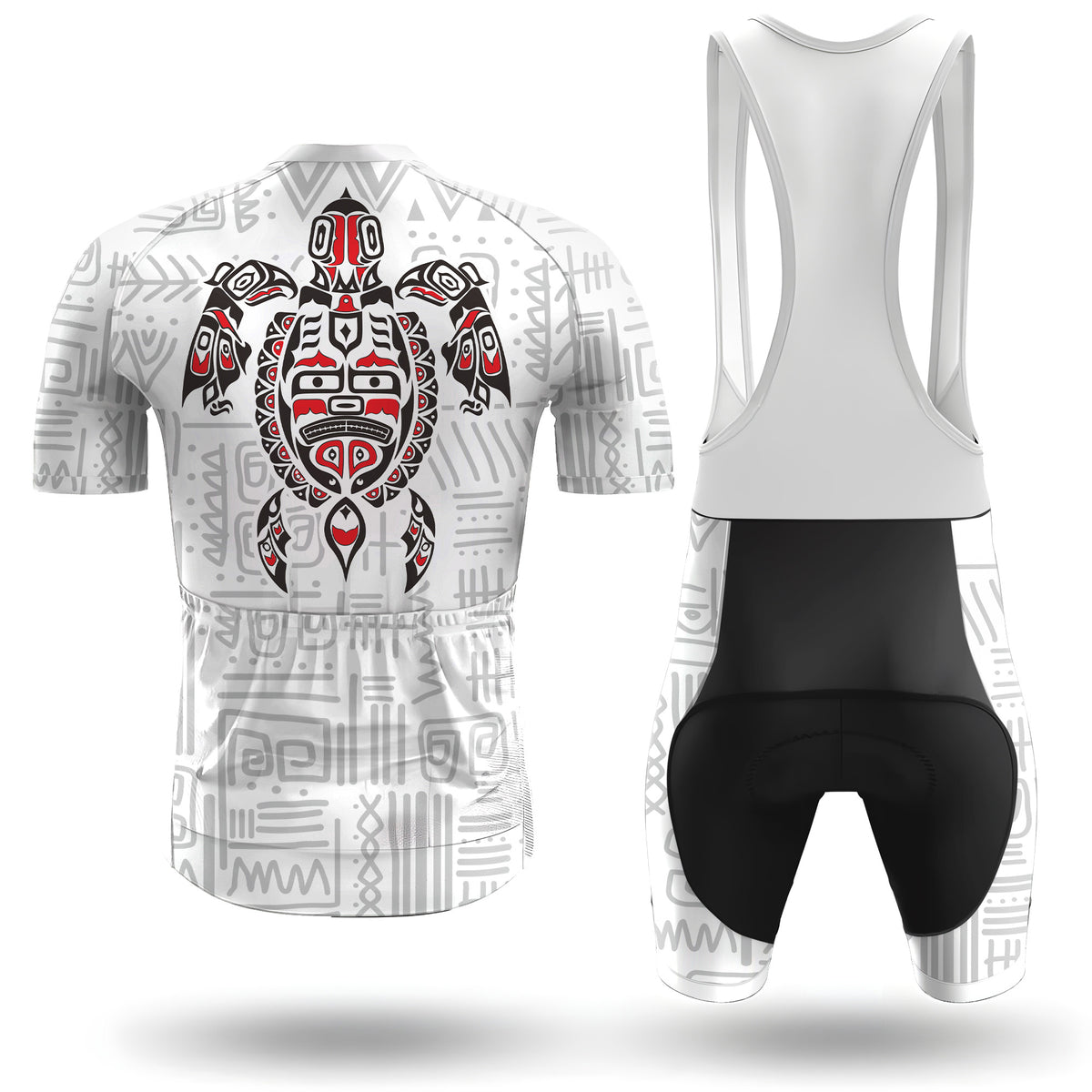 Conjunto de ciclismo de manga corta para hombre «Tortuga nativa haida»