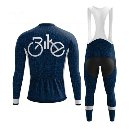 Bike Typo Men's Long Sleeve Cycling Kit