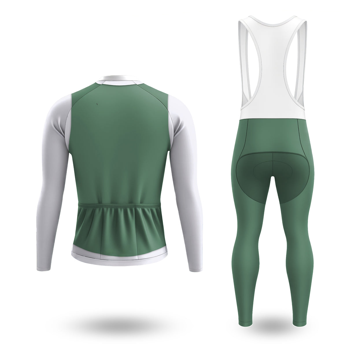 Conjunto ciclista de manga larga para hombre Matón elegante verde