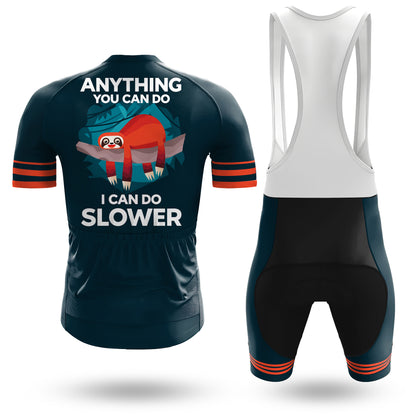 Conjunto de ciclismo de manga corta para hombre «El perezoso puede ir más lento»