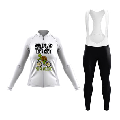 Kit de ciclismo de manga larga para mujer Los ciclistas lentos hacen que los ciclistas rápidos se vean bien
