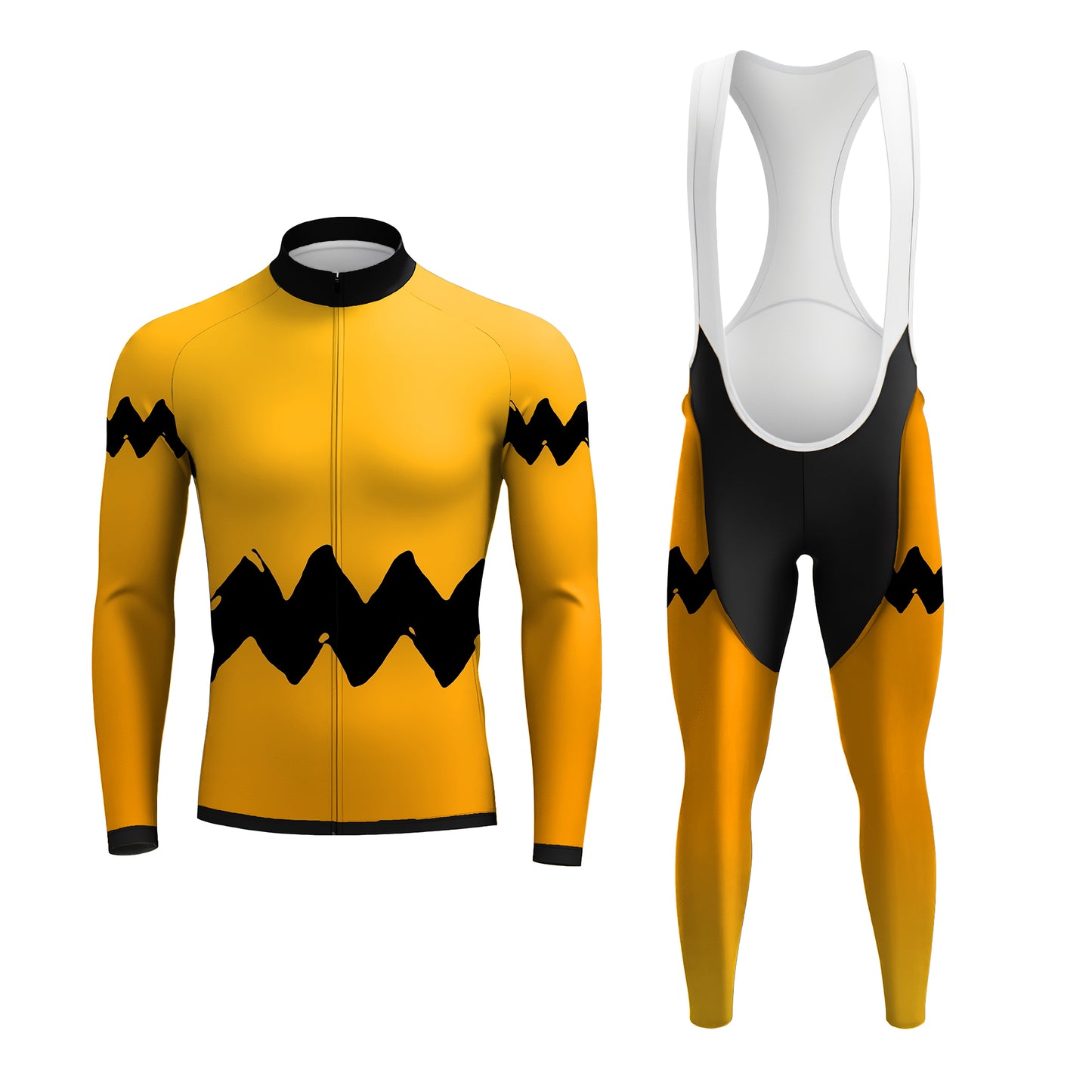 black wave Men's Long Sleeve Cycling Kit