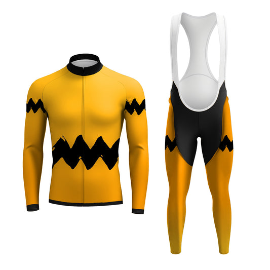black wave Men's Long Sleeve Cycling Kit
