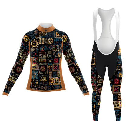Tribal Geometry Women's Long Sleeve Cycling Kit