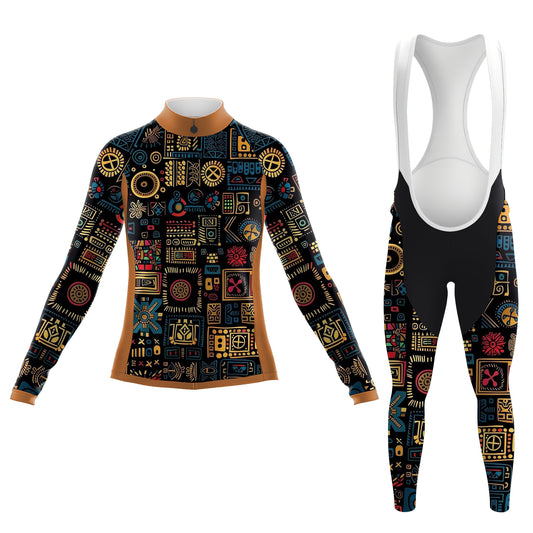 Tribal Geometry Women's Long Sleeve Cycling Kit