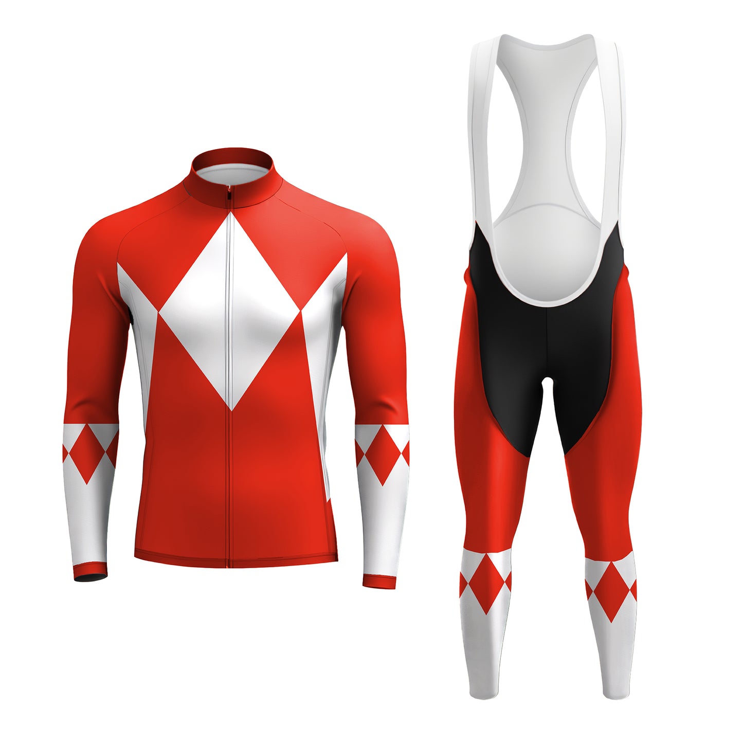 Cycling Rangers Red Men's Long Sleeve Cycling Kit