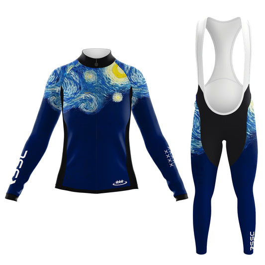 Starry Night Women's Long Sleeve Cycling Kit