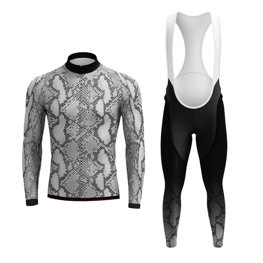 Python-like pattern Men's Long Sleeve Cycling Kit