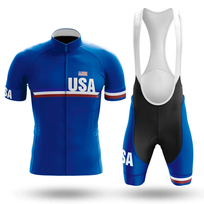 Tenue de cyclisme à manches courtes pour homme « États-Unis »
