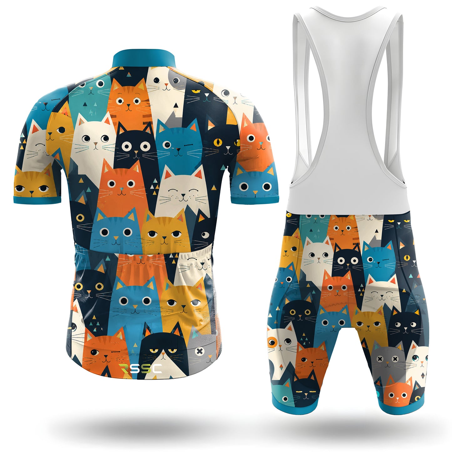 Cartoon Cat Men's Cycling Kit