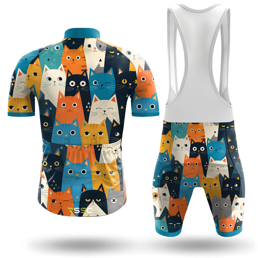 Cartoon Cat Men's Cycling Kit