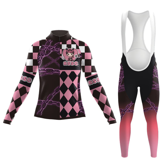 The Punk Blossom Women's Long Sleeve Cycling Kit