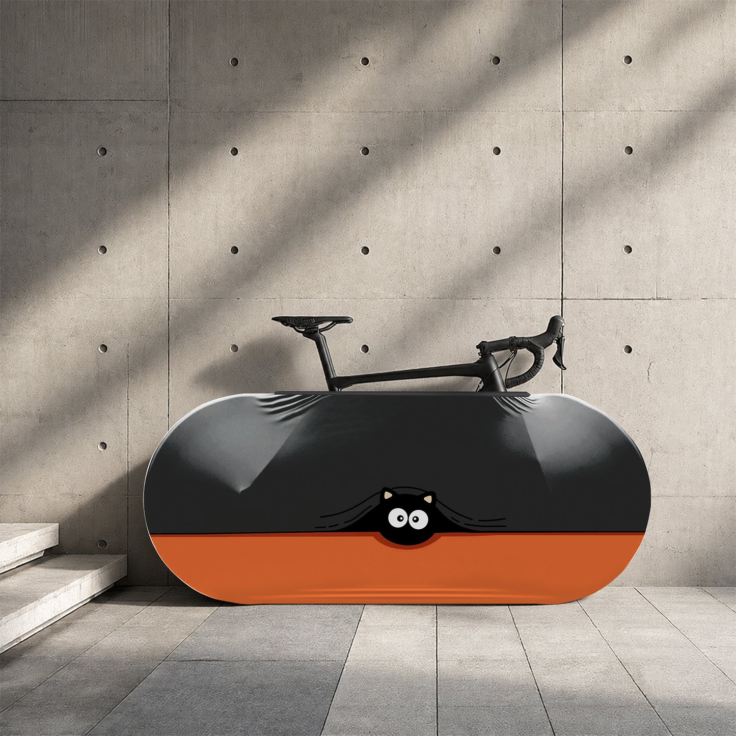 Big-eyed Black Cat Bicycle Wheels Cover