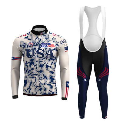 American cyclist  Men's Long Sleeve Cycling Kit
