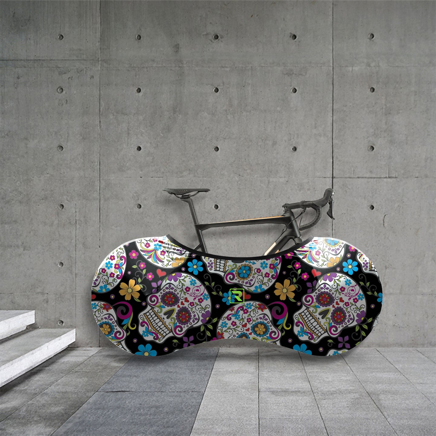 Sugar Skull Bicycle Wheels Cover