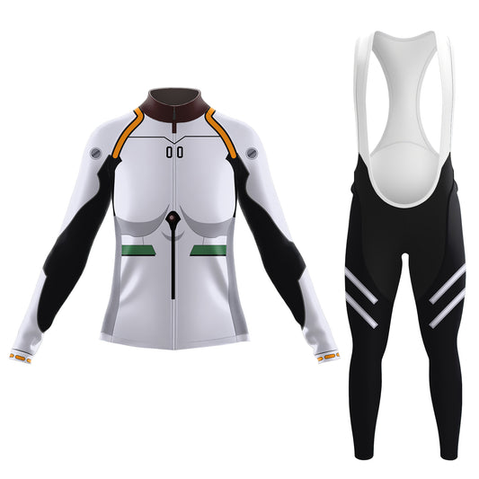 White Combat Suit Women's Long Sleeve Cycling Kit