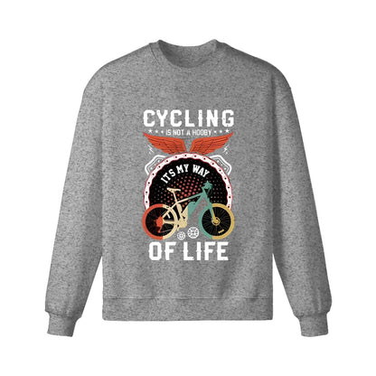 Sweat-shirt cycliste buveur de café