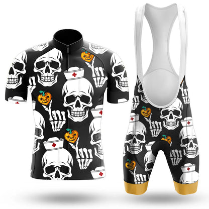 Skull Nurse Distributing Hearts Halloween Men's Cycling Kit