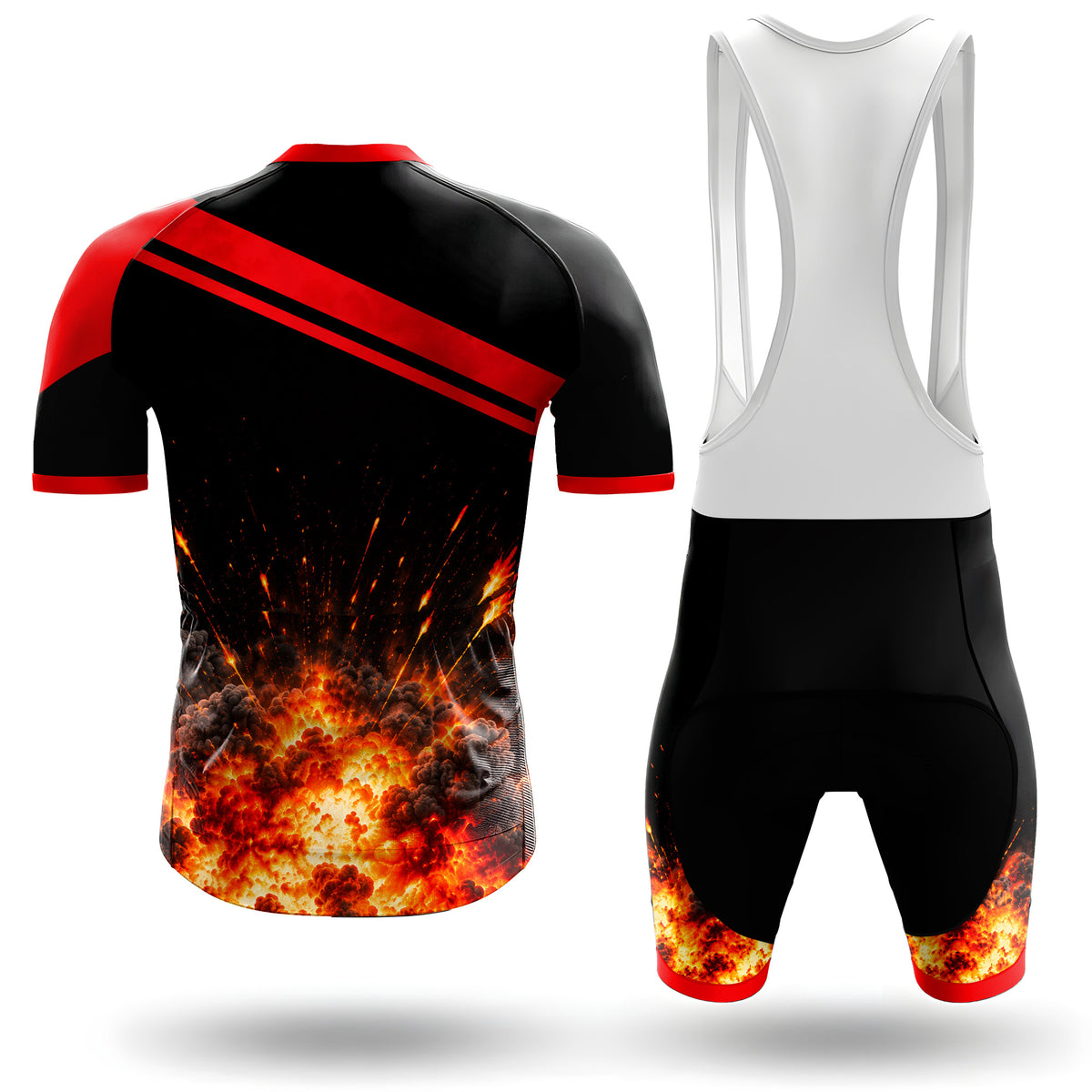 Kurzarm-Radtrikot für Herren „Belgian Surrealismus“