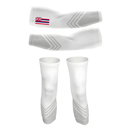 Hawaii Flag White Arm And Leg Sleeves