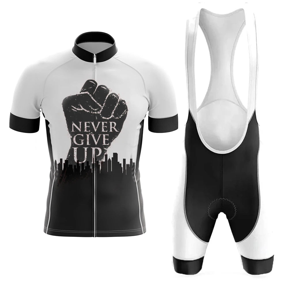 Never Give Up Men's Short Sleeve Cycling Kit | Rsscsports