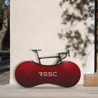 Red Lines Bicycle Wheels Cover