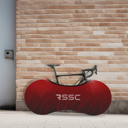 Red Lines Bicycle Wheels Cover