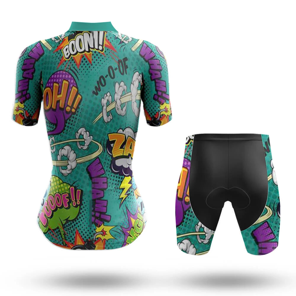 Funny Comic Women's Short Sleeve Cycling Kit