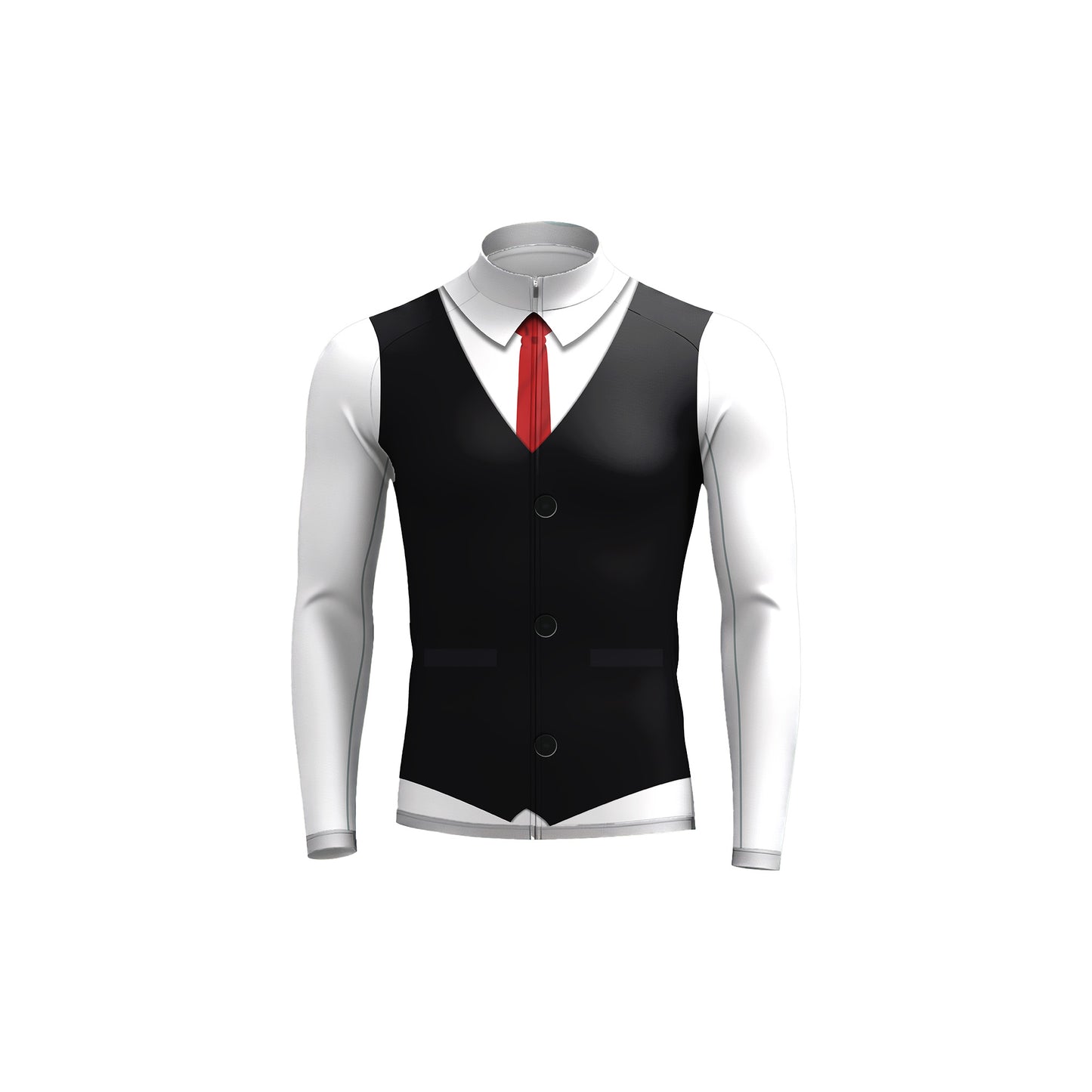 Elegant Thug Black Men's Long Sleeve Cycling Kit