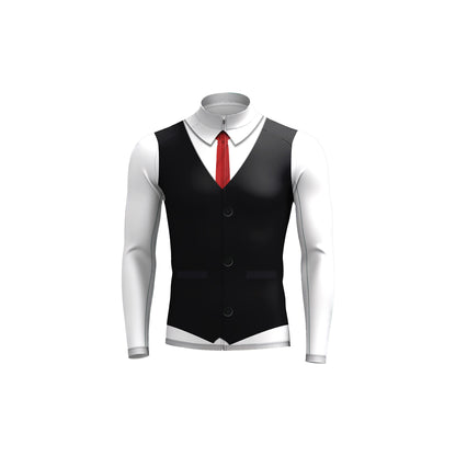 Elegant Thug Black Men's Long Sleeve Cycling Kit