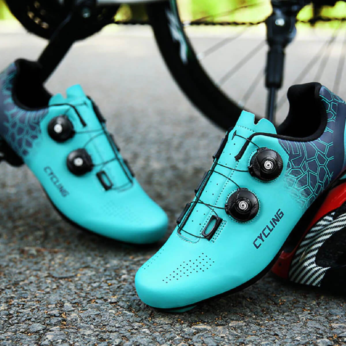 Atomic Cyan Cycling Shoes