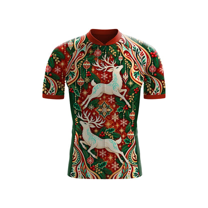 Kurzarm-Radtrikot für Herren „Belgian Surrealismus“