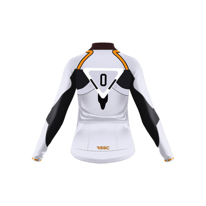 White Combat Suit Women's Long Sleeve Cycling Kit