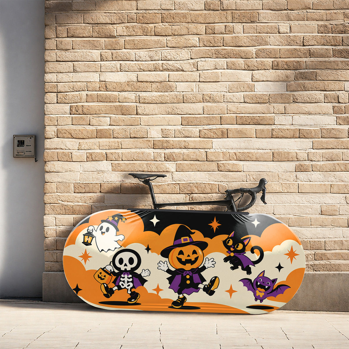 Halloween Cartoon Bicycle Wheels Cover
