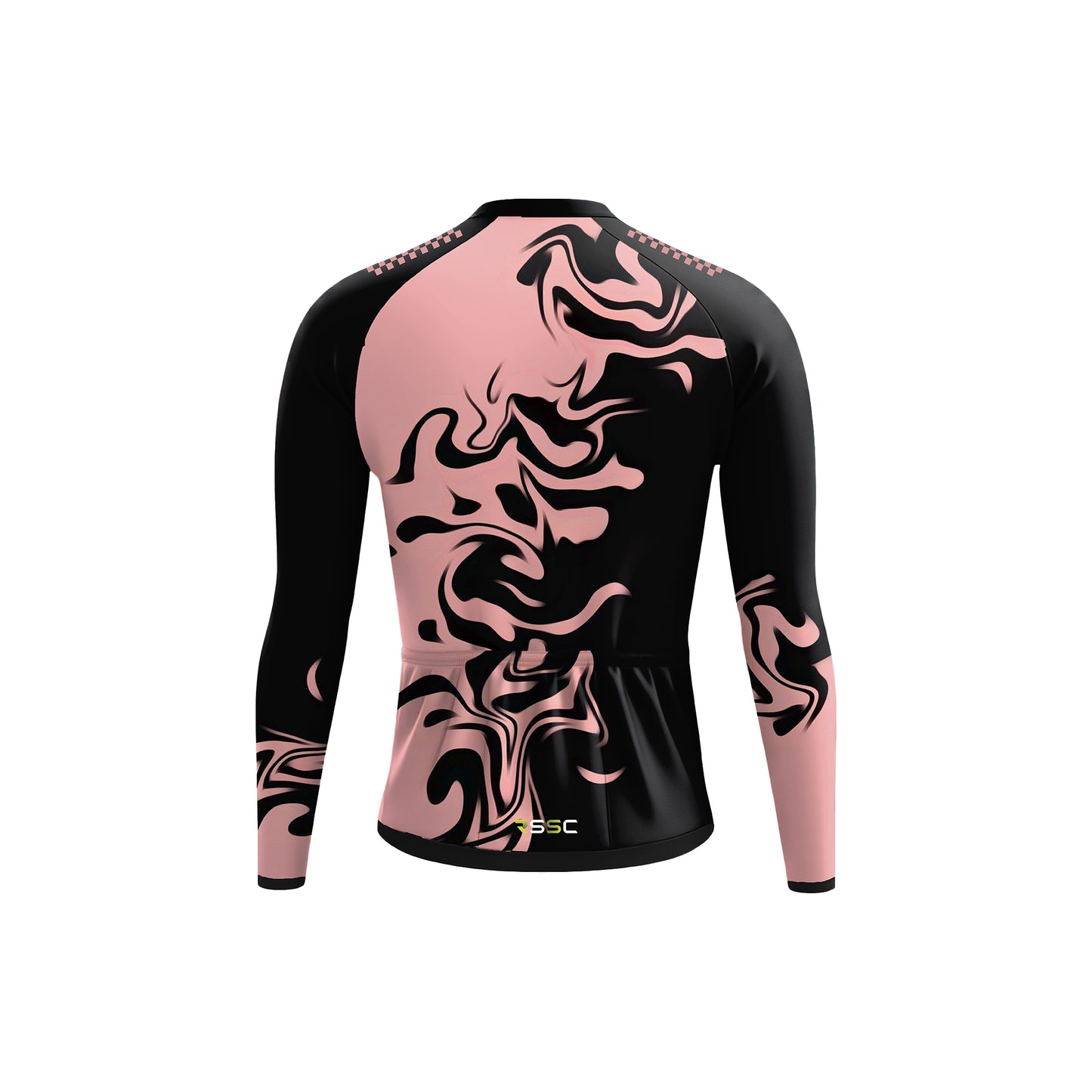 Pink and Black Men's Long Sleeve Cycling Kit