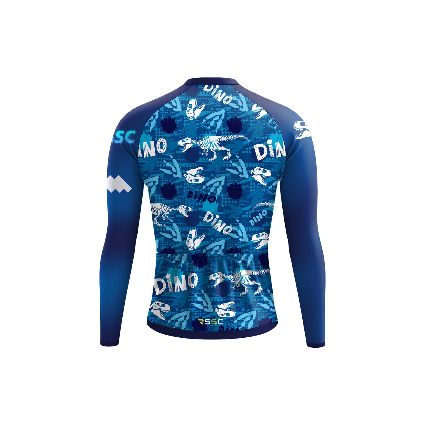 Dino Fossil Blue Men's Long Sleeve Cycling Kit