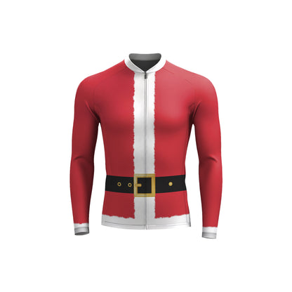 Conjunto de ciclismo de manga larga para hombre, disfraz de Papá Noel