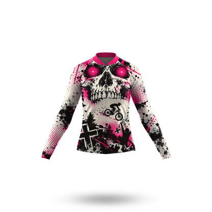 Conjunto ciclista de manga larga para mujer Colorful Abstract Movement