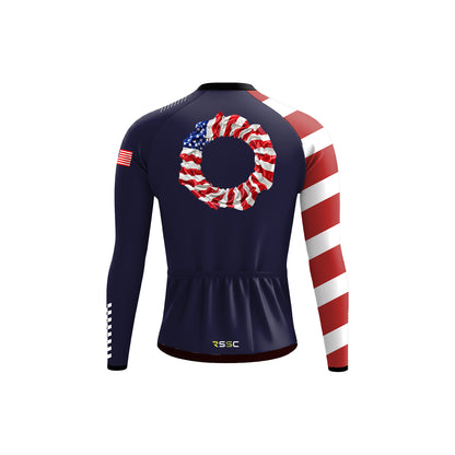 USA Sunflower Men's Long Sleeve Cycling Kit