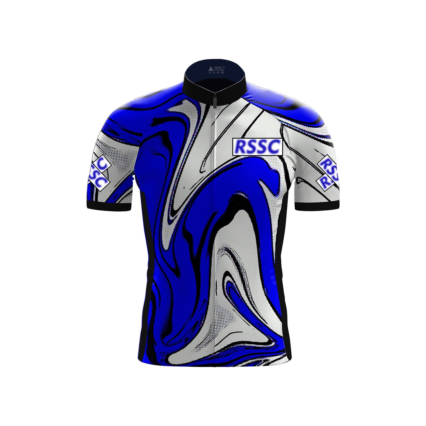 Cobalt Swirl Men's Short Sleeve Cycling Kit