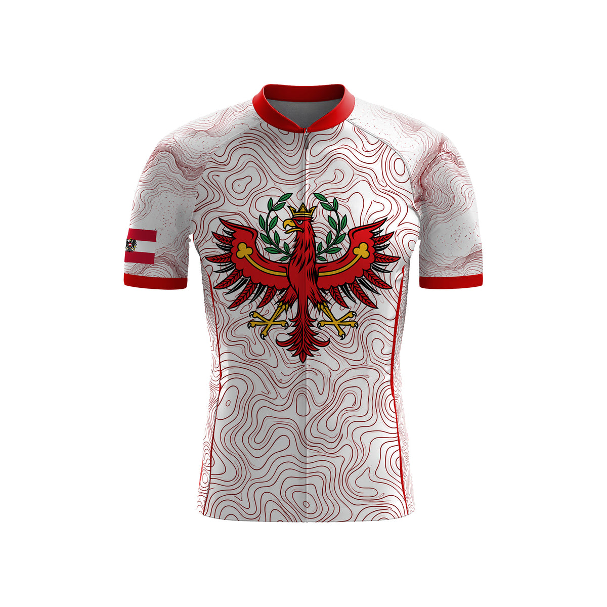 Kurzarm-Radtrikot für Herren „Belgian Surrealismus“
