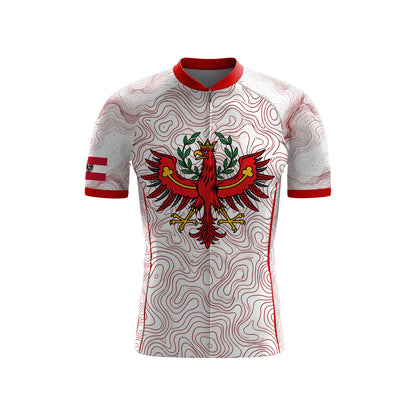 Kurzarm-Radtrikot für Herren „Belgian Surrealismus“
