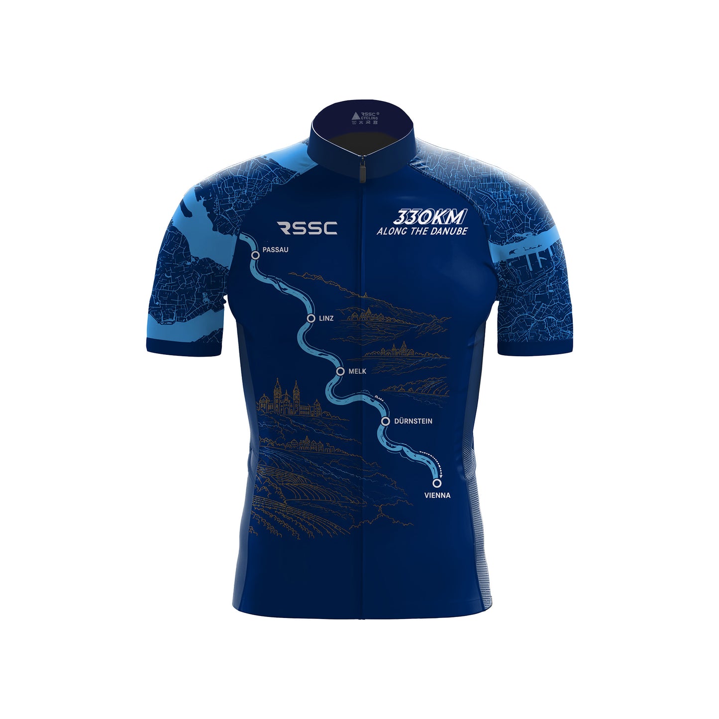 Along the Danube Men's Short Sleeve Cycling Kit