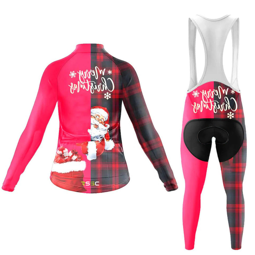 Santa Claus Women's Long Sleeve Cycling Kit